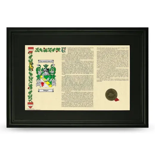 Neiger Deluxe Armorial Landscape Framed- Black
