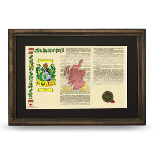 Neul Deluxe Armorial Landscape Framed - Brown