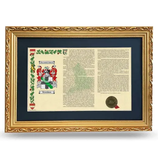 Newenham Deluxe Armorial Landscape Framed - Gold
