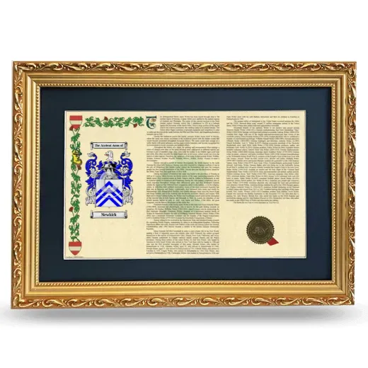 Newkirk Deluxe Armorial Landscape Framed - Gold