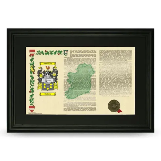 Nickson Deluxe Armorial Landscape Framed- Black