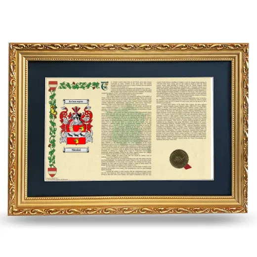 Nicolai Deluxe Armorial Landscape Framed - Gold