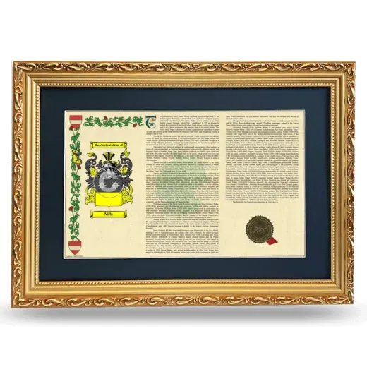 Nida Deluxe Armorial Landscape Framed - Gold