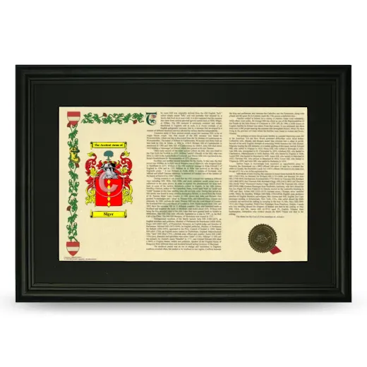 Niger Deluxe Armorial Landscape Framed- Black
