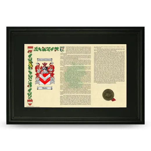 Nimitz Deluxe Armorial Landscape Framed- Black