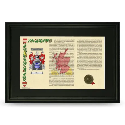 Nitts Deluxe Armorial Landscape Framed- Black