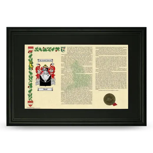 Noad Deluxe Armorial Landscape Framed- Black