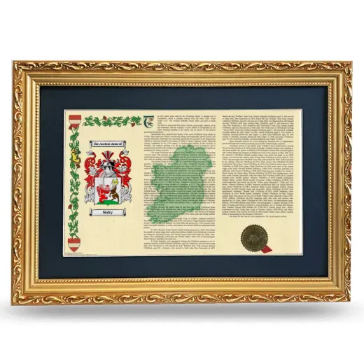 Nolty Deluxe Armorial Landscape Framed - Gold