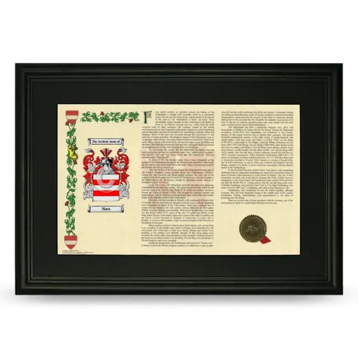 Noss Deluxe Armorial Landscape Framed- Black