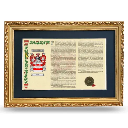 Noss Deluxe Armorial Landscape Framed - Gold