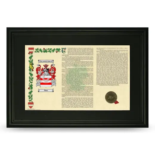 Noss Deluxe Armorial Landscape Framed- Black