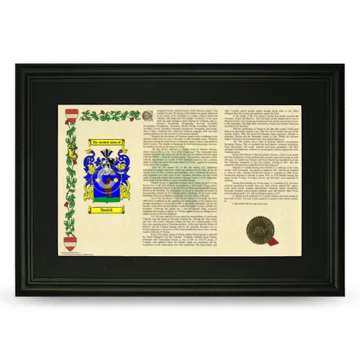Novick Deluxe Armorial Landscape Framed- Black