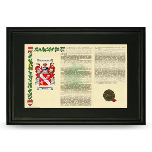 Nowicki Deluxe Armorial Landscape Framed- Black