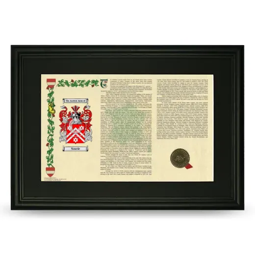 Nowrie Deluxe Armorial Landscape Framed- Black