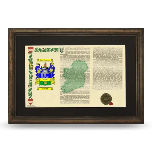 O conley Deluxe Armorial Landscape Framed - Brown