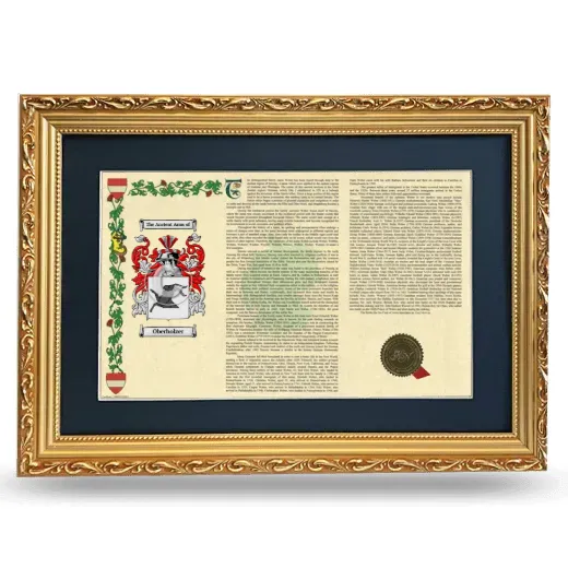 Oberholzer Deluxe Armorial Landscape Framed - Gold
