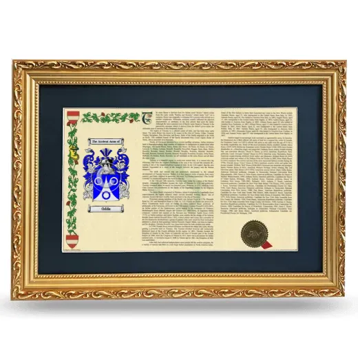 Odda Deluxe Armorial Landscape Framed - Gold