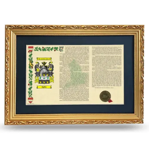 Ogden Deluxe Armorial Landscape Framed - Gold