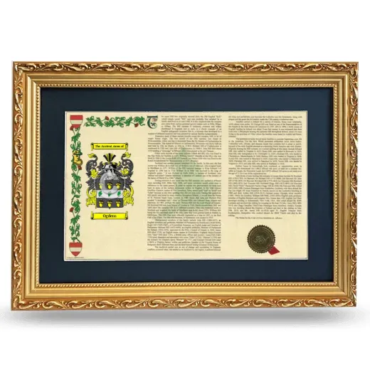 Ogdens Deluxe Armorial Landscape Framed - Gold