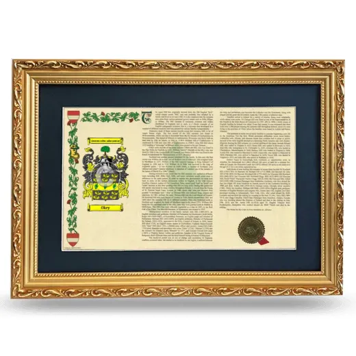 Okey Deluxe Armorial Landscape Framed - Gold