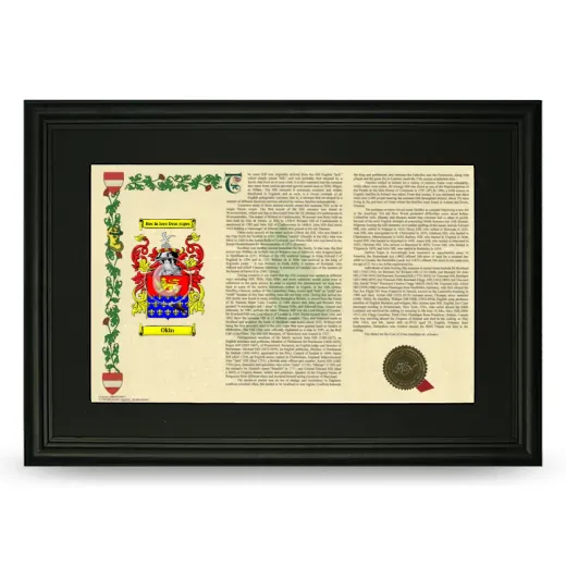 Okin Deluxe Armorial Landscape Framed- Black