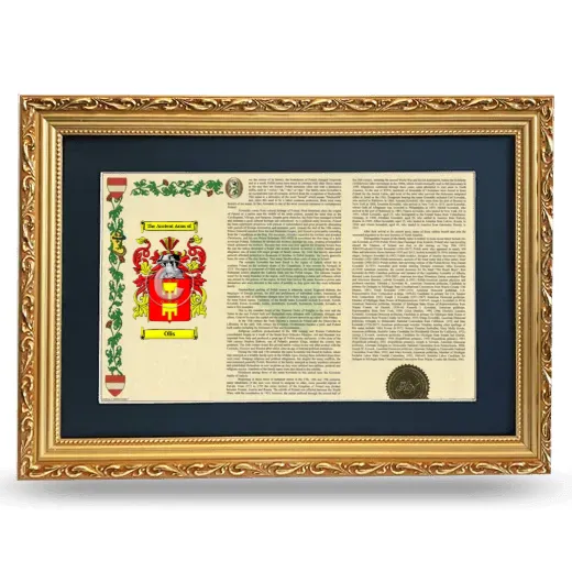 Olis Deluxe Armorial Landscape Framed - Gold