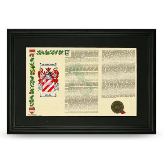 Olivello Deluxe Armorial Landscape Framed- Black