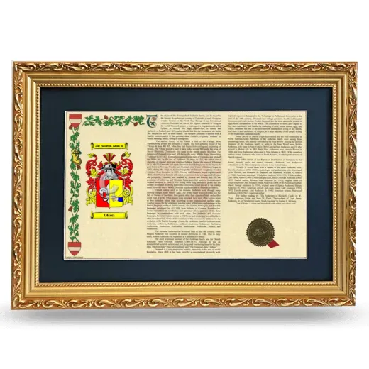 Olson Deluxe Armorial Landscape Framed - Gold