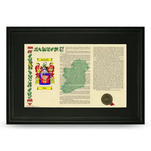 Omar Deluxe Armorial Landscape Framed- Black
