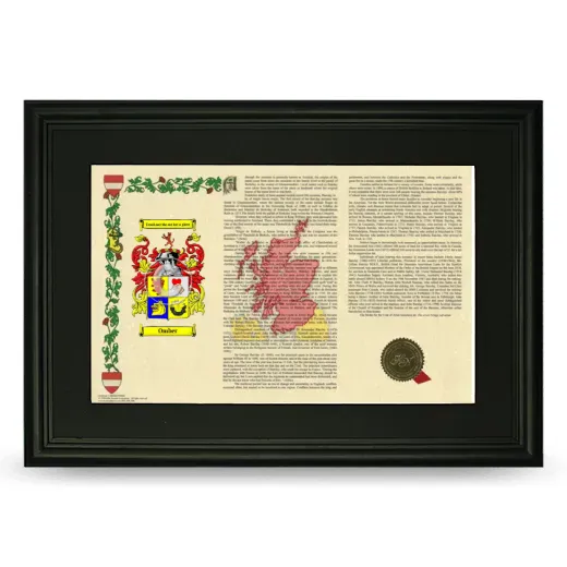 Omber Deluxe Armorial Landscape Framed- Black