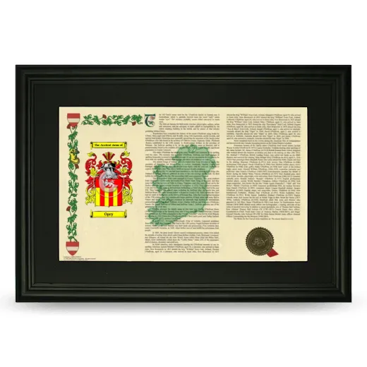 Opry Deluxe Armorial Landscape Framed- Black