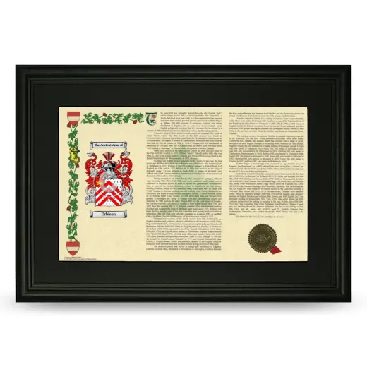 Orbison Deluxe Armorial Landscape Framed- Black