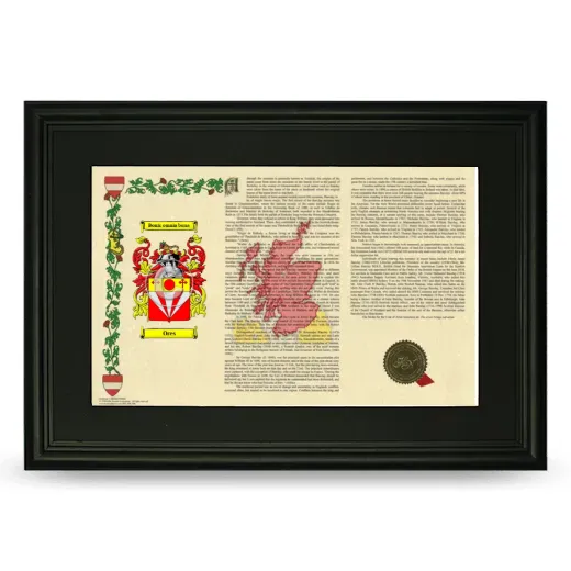 Ores Deluxe Armorial Landscape Framed- Black