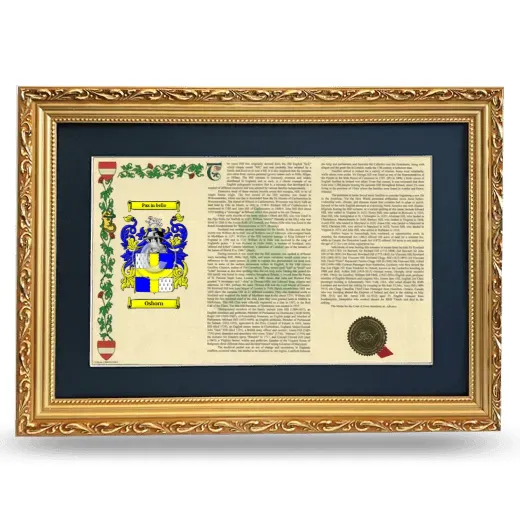 Osborn Deluxe Armorial Landscape Framed - Gold