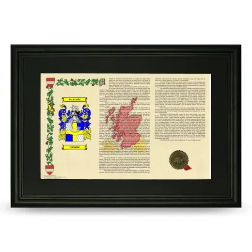 Osborne Deluxe Armorial Landscape Framed- Black