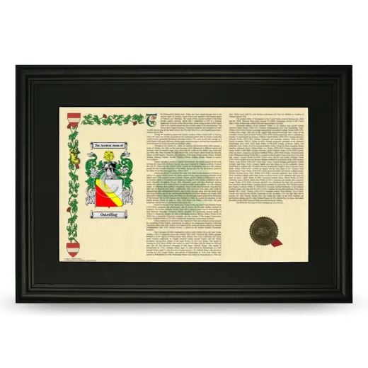 Osterling Deluxe Armorial Landscape Framed- Black