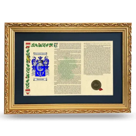 Osterreich Deluxe Armorial Landscape Framed - Gold
