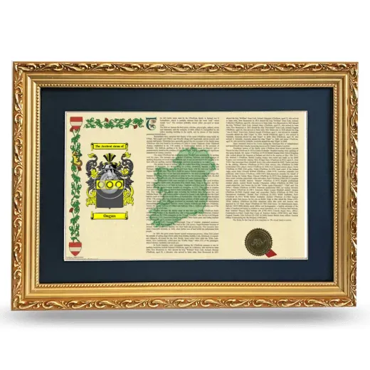 Ougan Deluxe Armorial Landscape Framed - Gold