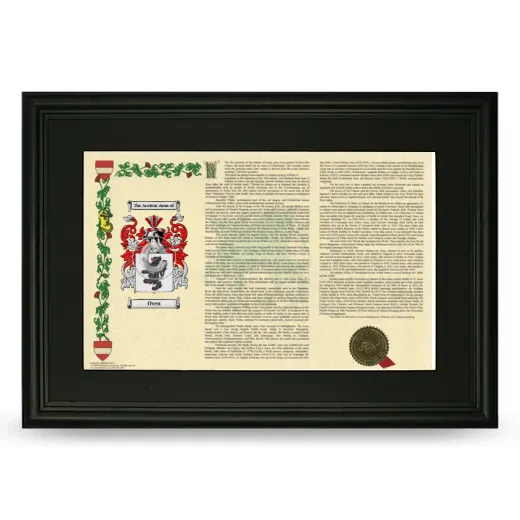 Oven Deluxe Armorial Landscape Framed- Black