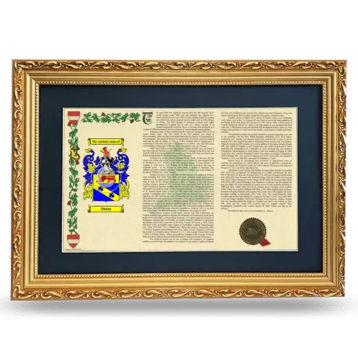 Overy Deluxe Armorial Landscape Framed - Gold