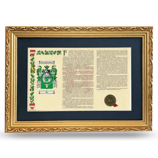 Oz Deluxe Armorial Landscape Framed - Gold