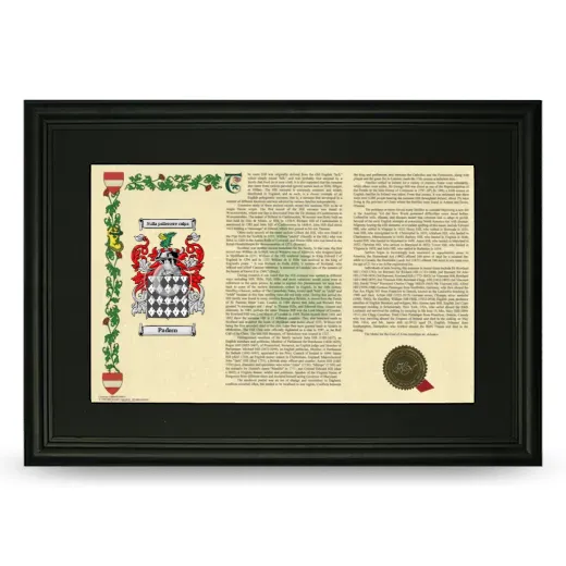 Padam Deluxe Armorial Landscape Framed- Black