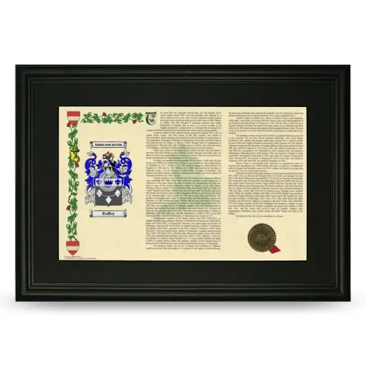 Padley Deluxe Armorial Landscape Framed- Black