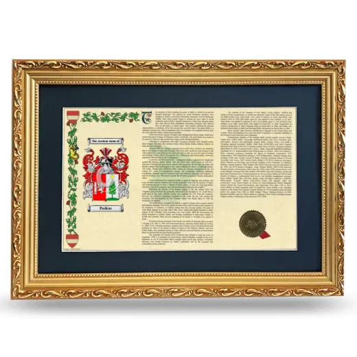 Padros Deluxe Armorial Landscape Framed - Gold
