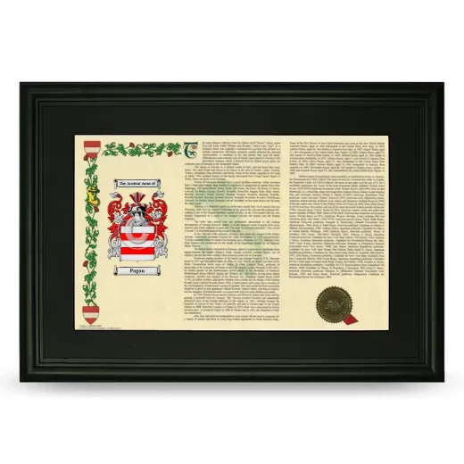 Pagan Deluxe Armorial Landscape Framed- Black