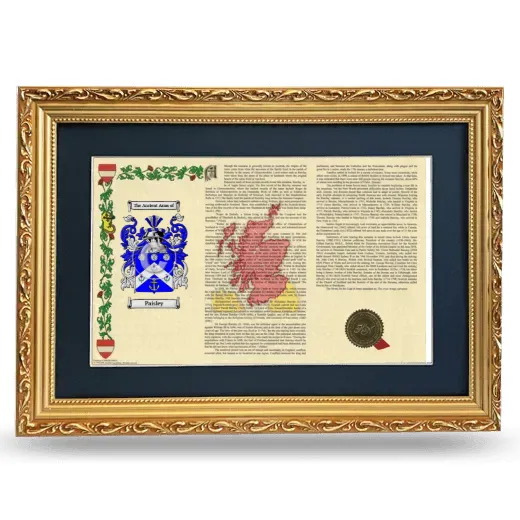 Paisley Deluxe Armorial Landscape Framed - Gold