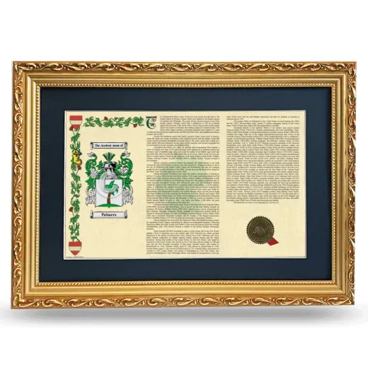 Palmers Deluxe Armorial Landscape Framed - Gold