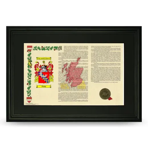 Pamp Deluxe Armorial Landscape Framed- Black