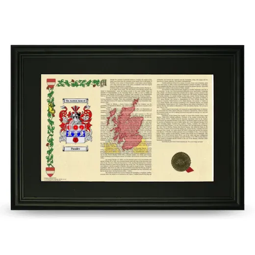 Pander Deluxe Armorial Landscape Framed- Black