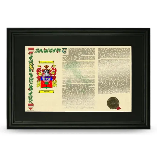 Panizzi Deluxe Armorial Landscape Framed- Black